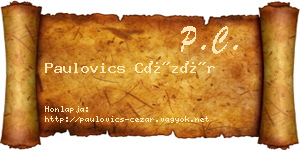 Paulovics Cézár névjegykártya